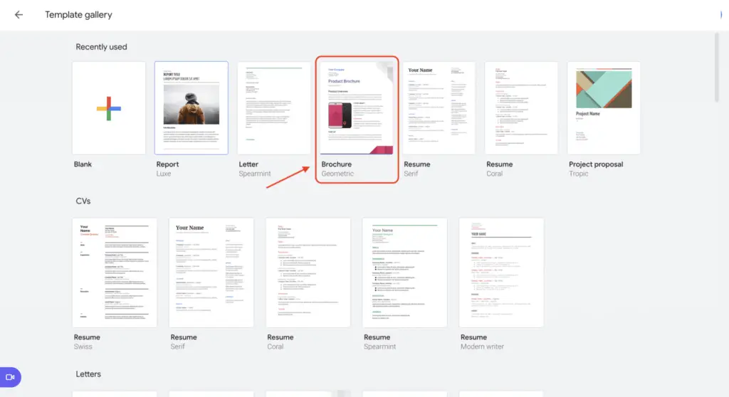 Screen Shot 2022 04 19 at 15.07.36 How To Make a Brochure on Google Docs