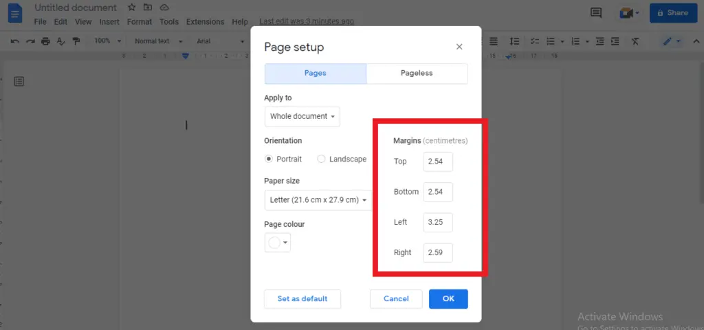 How To Set Margins In Google Docs