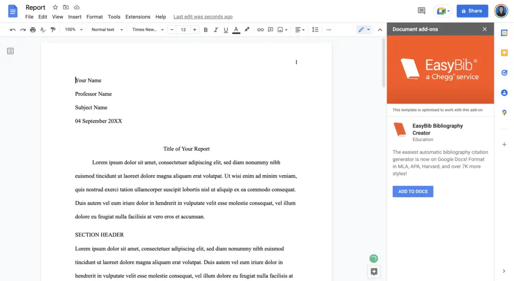 Screen Shot 2022 05 31 at 12.15.04 How to Use an MLA Format Template In Google Docs
