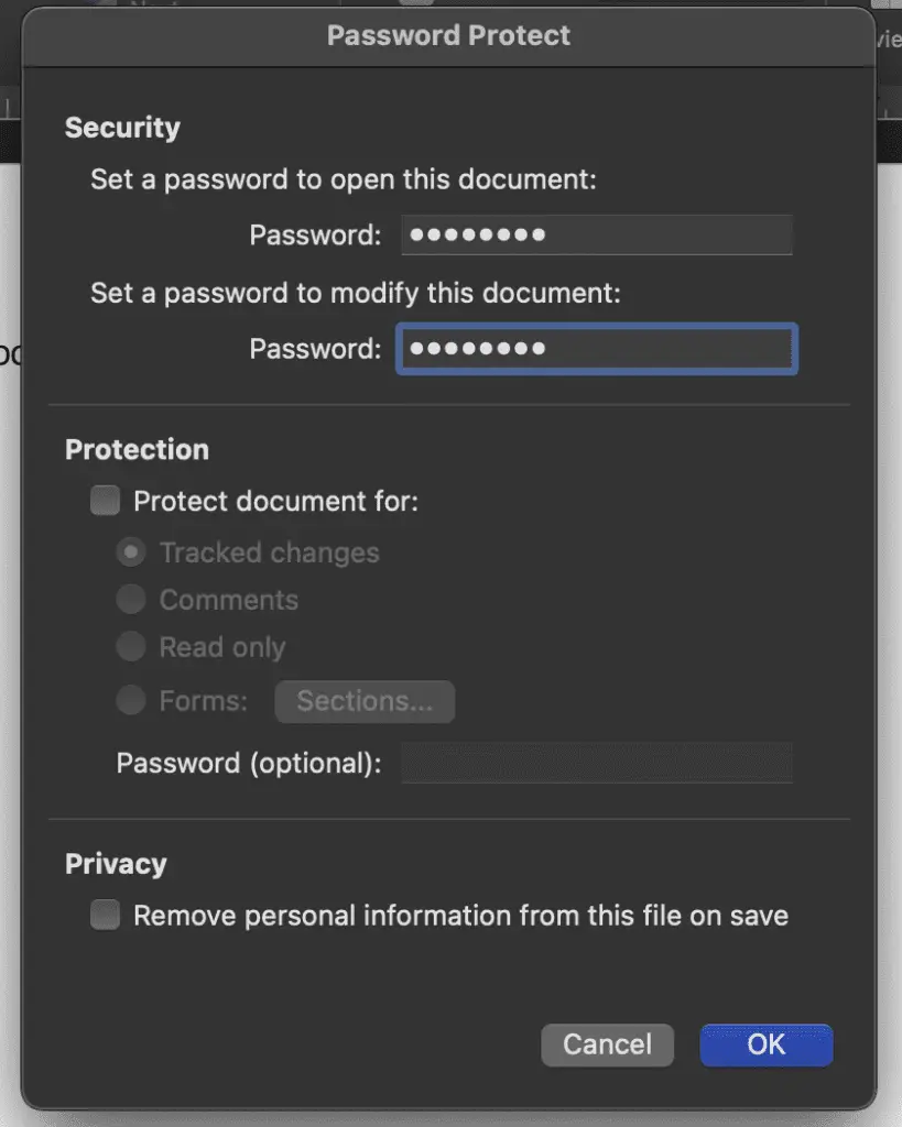 Screen Shot 2022 07 22 at 13.27.55 How to Password Protect a Word Document