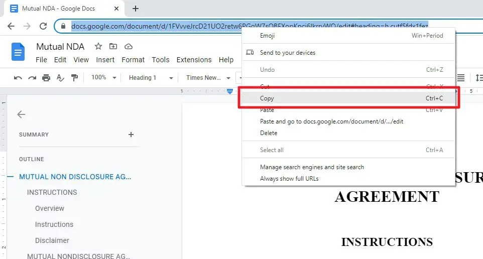 copy url How to Put a Google Docs Document on Your Desktop