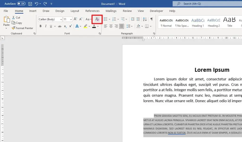 clear all formatting How to Clear Text Formatting in Word Document
