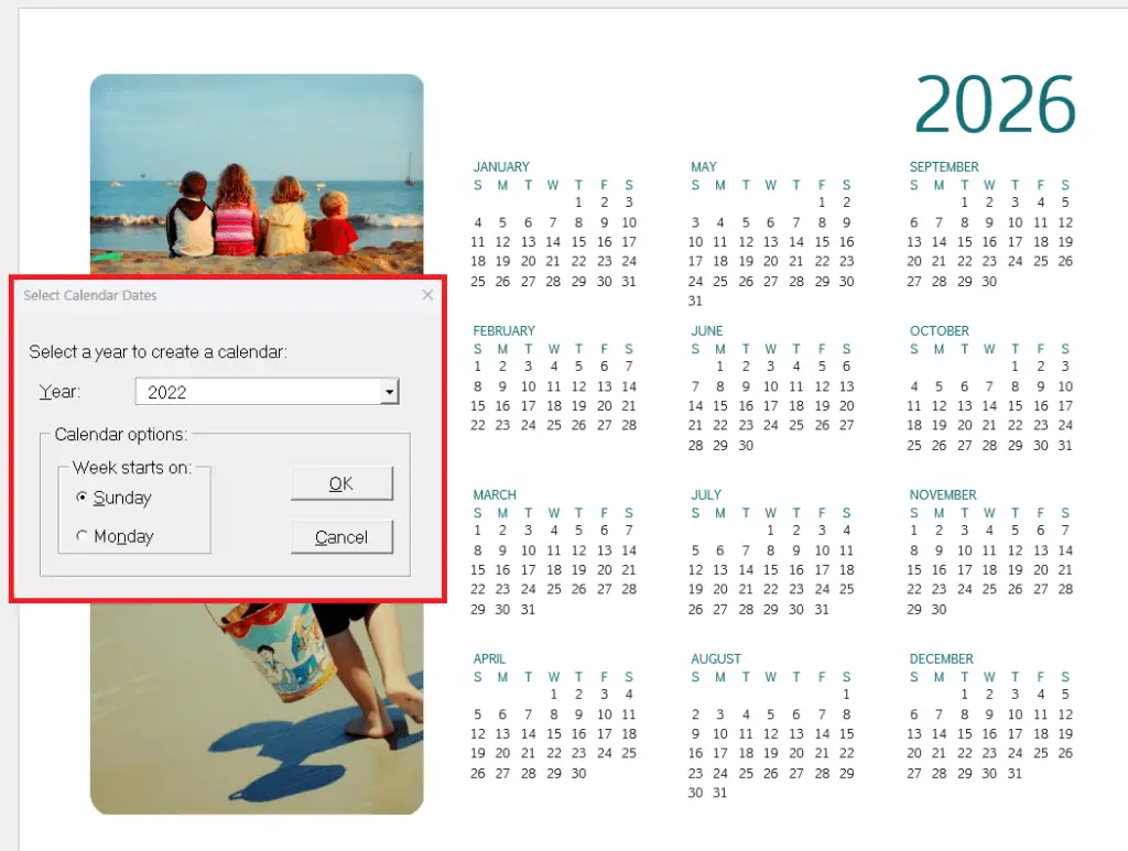 d8 How to Create a Calender in Microsoft Word 2021 Using Templates