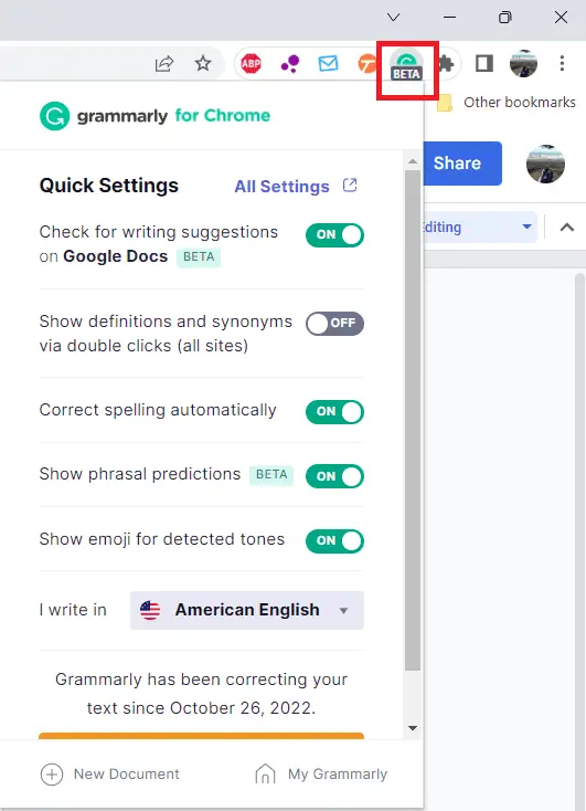 e6 1 How to Install Grammarly in Google Docs
