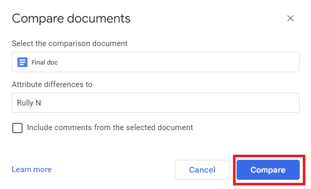 u4 How to Compare Two Documents in Google Docs