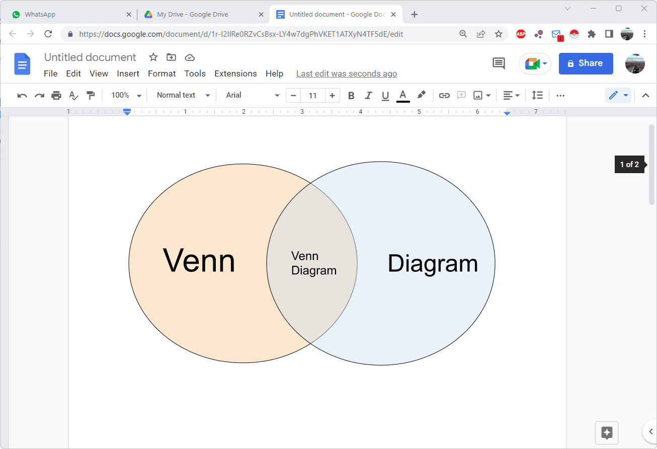 How to Create and Design Venn Diagrams in Google Docs - Vegadocs