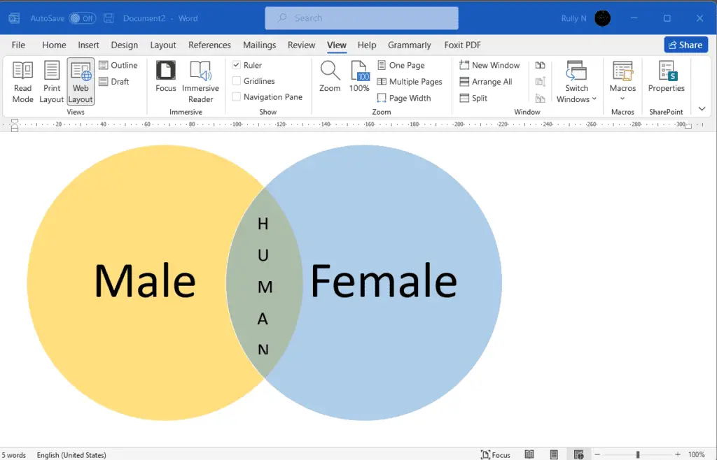 icov 1 How to Create and Design Venn Diagrams in Microsoft Word
