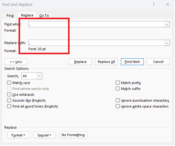 n7 How to Change Period Size in Microsoft Word