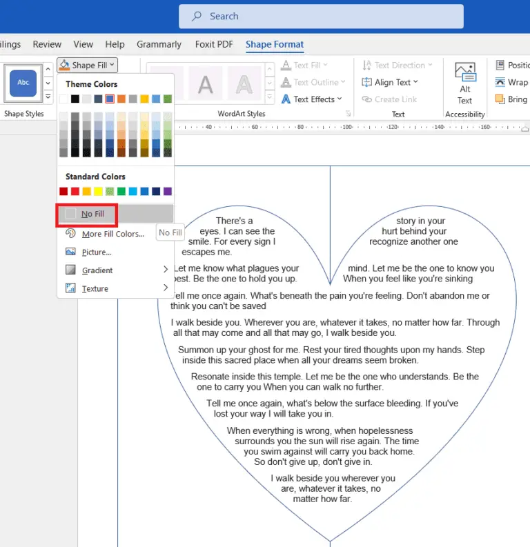 How to Use Microsoft Word to Write Shape Poem - Vegadocs