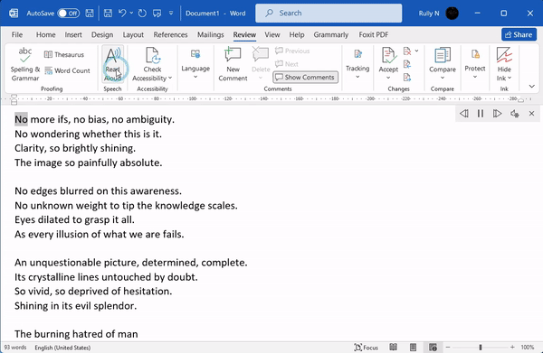 rcov How to Use Read Aloud and Speak Feature in Microsoft Word