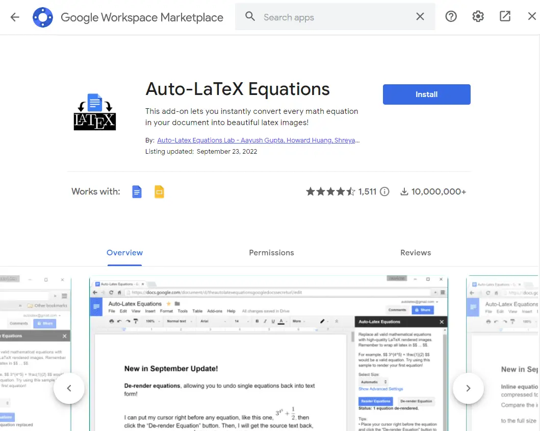 v1 How to Incorporate LaTeX into Google Docs