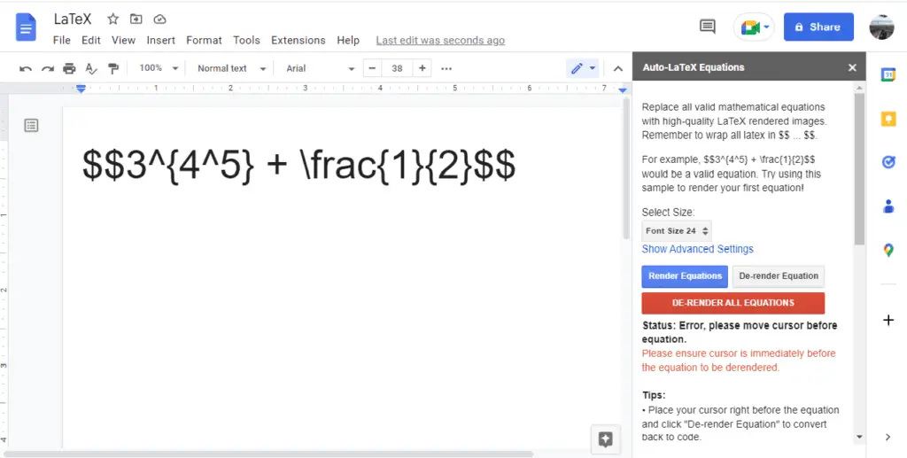 How To Incorporate LaTeX Into Google Docs Vegadocs