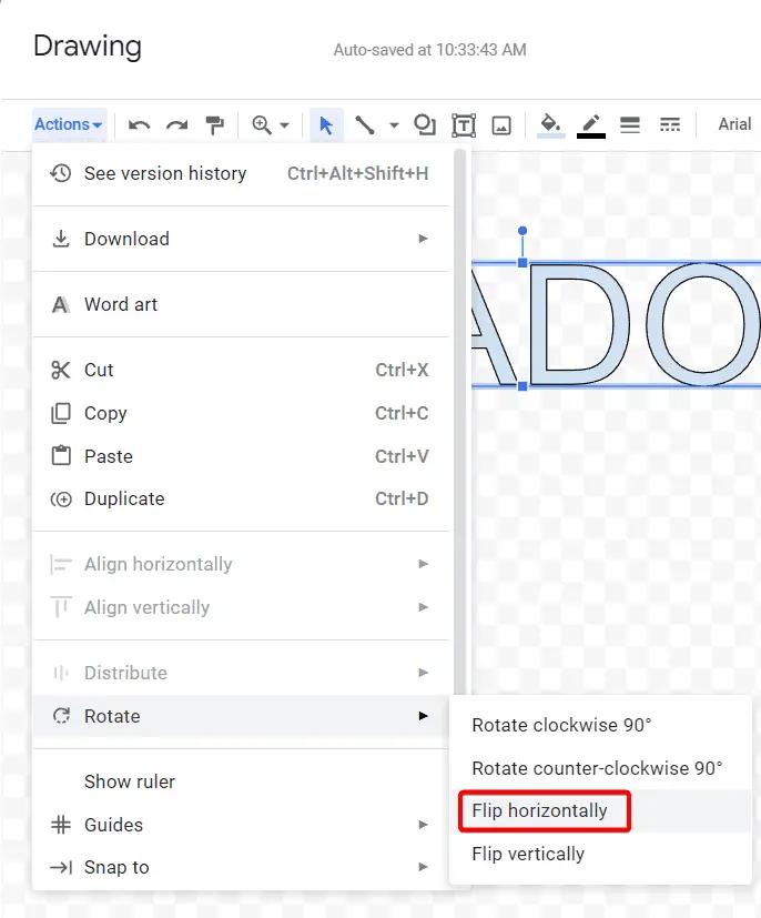 b4 1 How to Mirror or Reverse Text in Google Docs