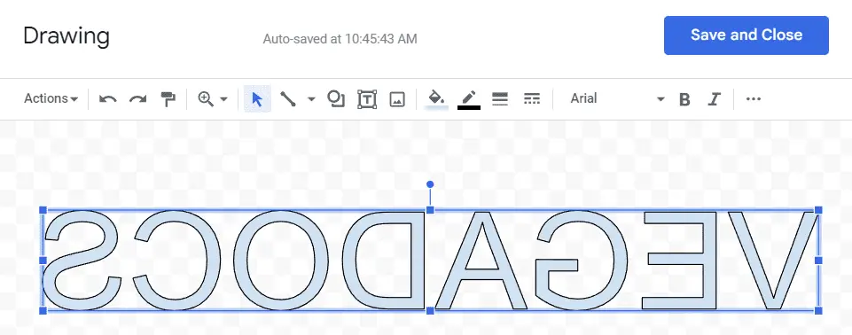 b6 1 How to Mirror or Reverse Text in Google Docs