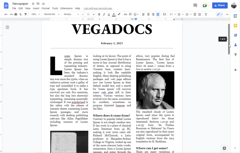 bcov How to Create Newspaper Format Using Google Docs