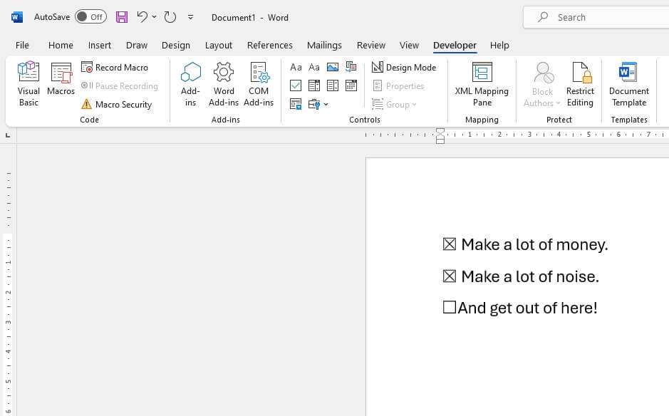 How to Add Checkbox in Microsoft Word