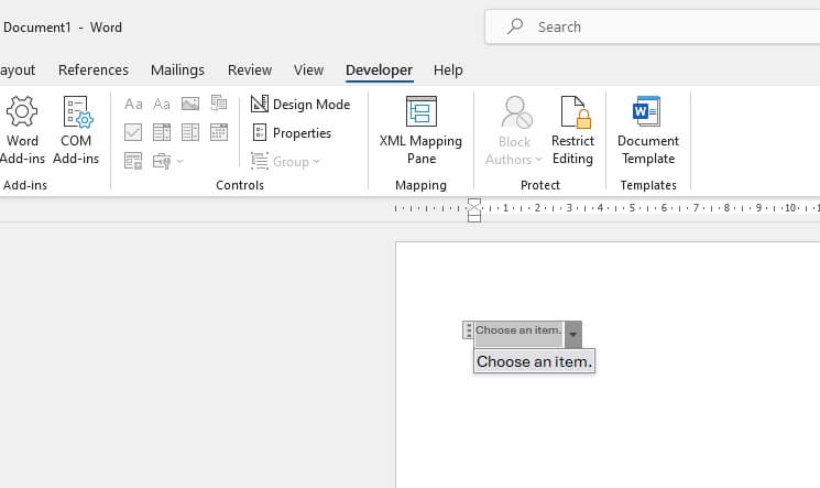 Image 032 How to Edit a Drop-Down List in Microsoft Word