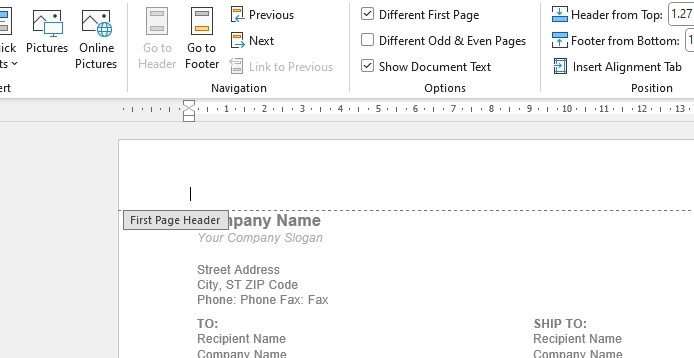 How to Make Header Different on Each Page in Microsoft Word