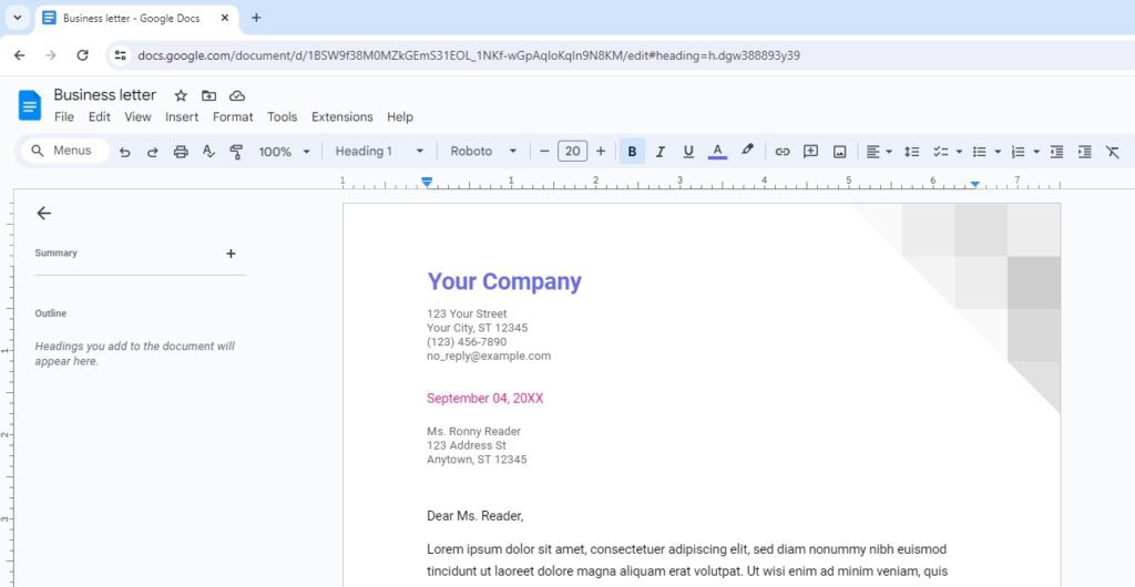 Image 045 How to Create a Letterhead in Google Docs