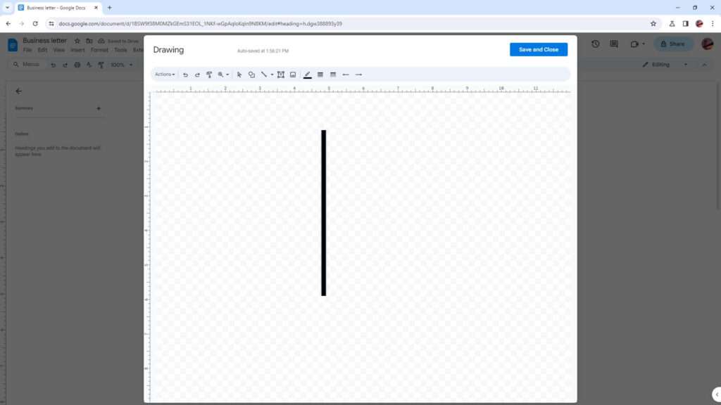 How to Add a Vertical Line in Google Docs