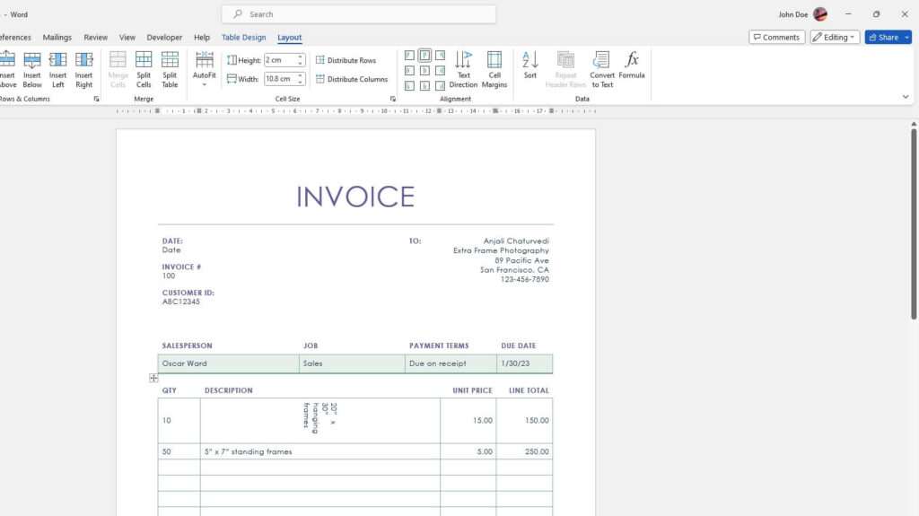 Image 067 How to Create Vertical Text in a Microsoft Word Table