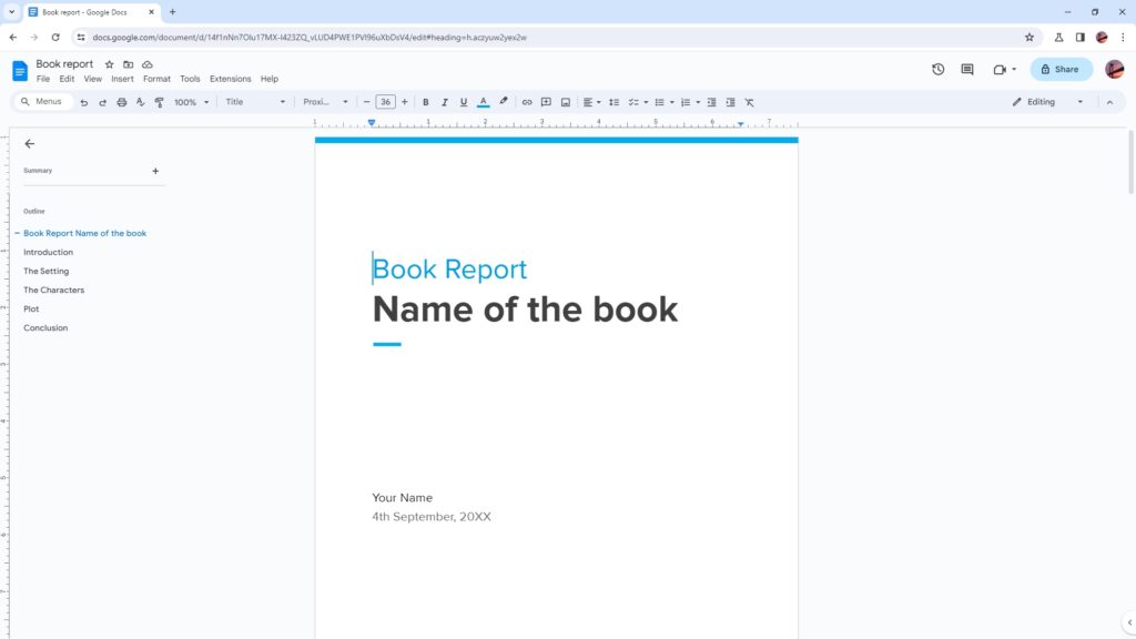 Image 086 How to Make a Cover Page in Google Docs