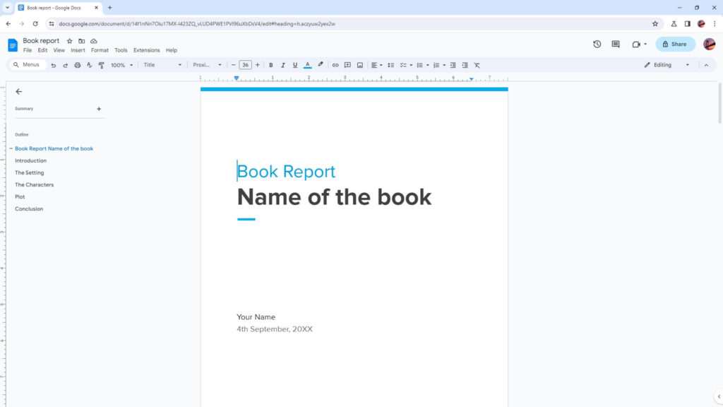 How to Make a Cover Page in Google Docs